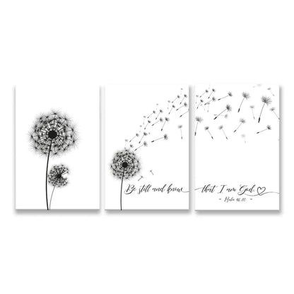 be still and know that i am god 3 panel wall art canvas (view 3)