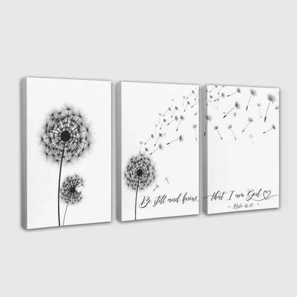 be still and know that i am god 3 panel wall art canvas (view 4)