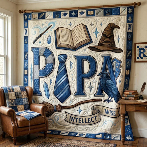 Papa The Wise Wizard Quilt Blanket