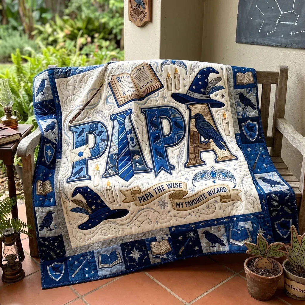 Papa The Wise Quilt Blanket