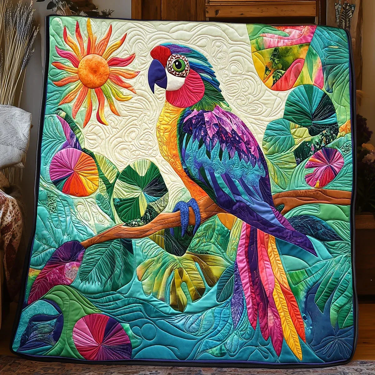 Parrot Prism Quilt Blanket