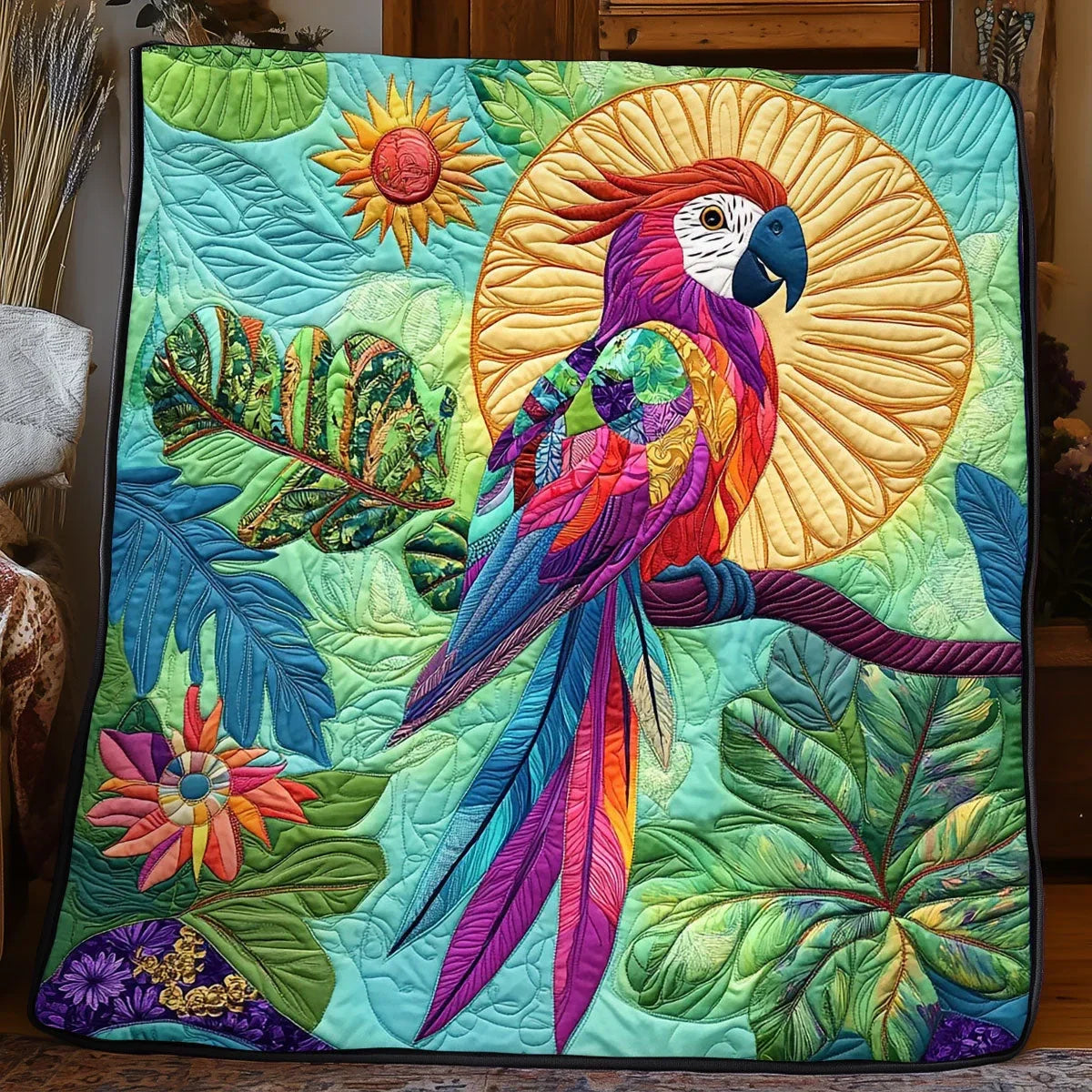 Parrot Prism Quilt Blanket