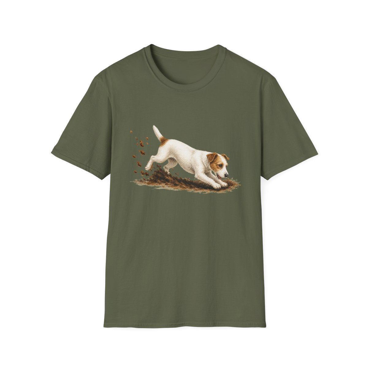 Parson Russell Terrier Excavating Mode On Tee
