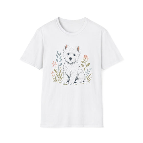 Pastel Linocut Westie Tee