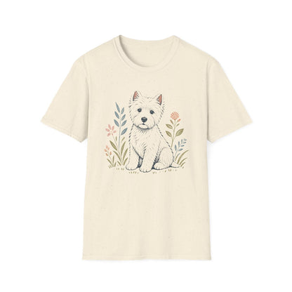 Pastel Linocut Westie Tee