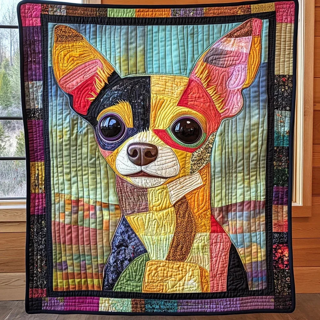 Patch Chihuahua Quilt Blanket