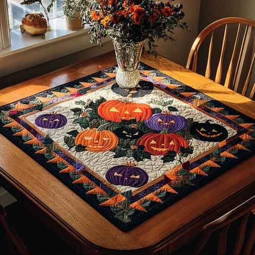 Patch O Pumpkins Quilted Table Topper