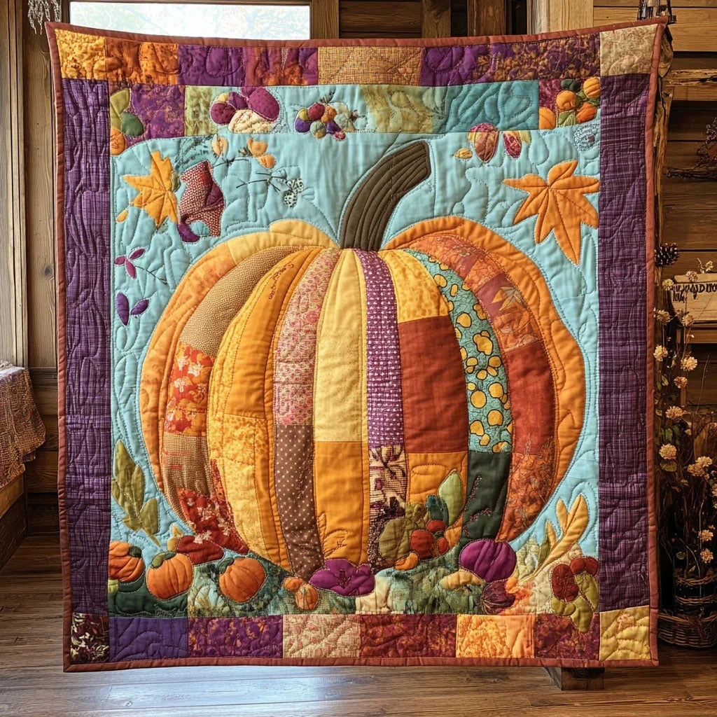 Patch Pumpkin Quilt Blanket