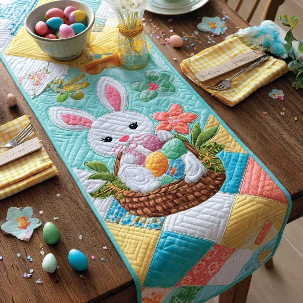 Patchwork Easter Quilted Table Runner
