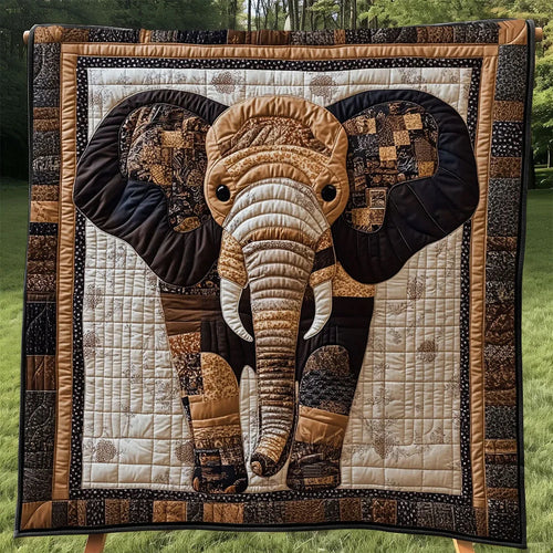 Patchwork Elephant Quilt Blanket