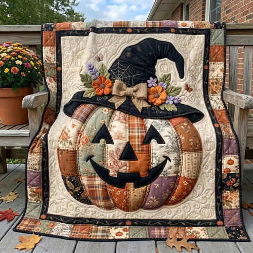 Patchwork Pumpkin Charm Quilt Blanket