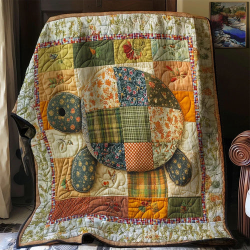 Patchwork Turtle Quilt Blanket