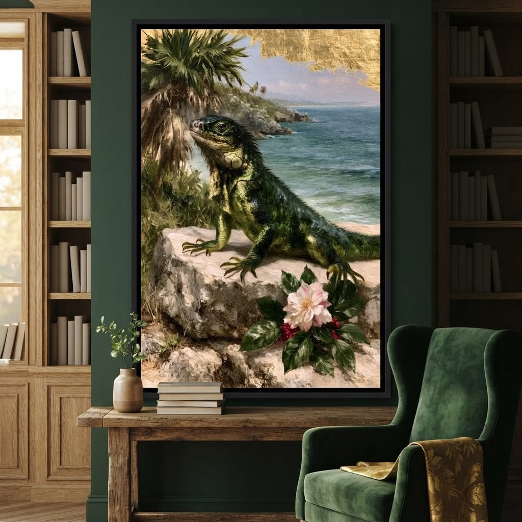 Patient Watcher of the Pacific Shore Canvas Wall Art