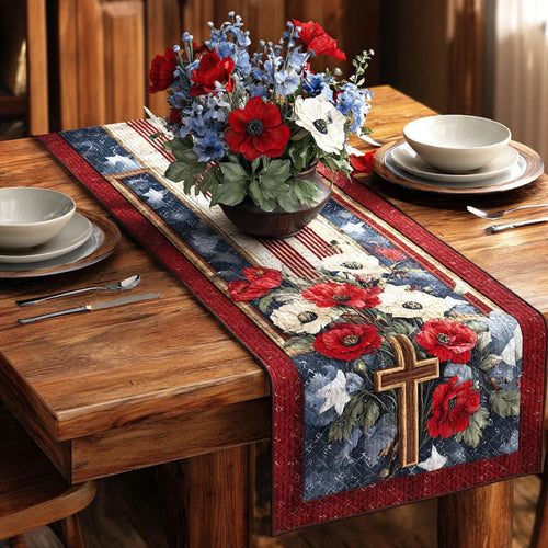 Patriot Garden Quilted Table Runner