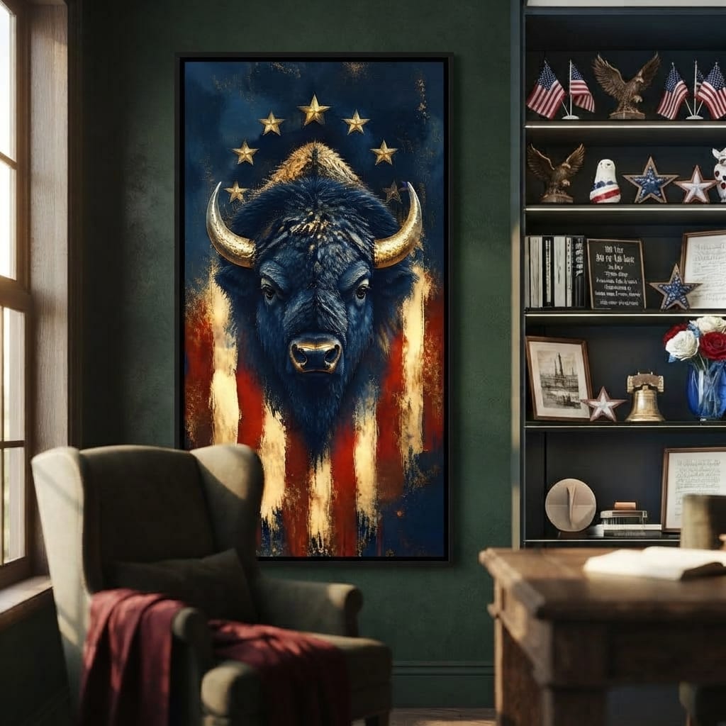 Patriot of the Golden Plains Canvas Wall Art