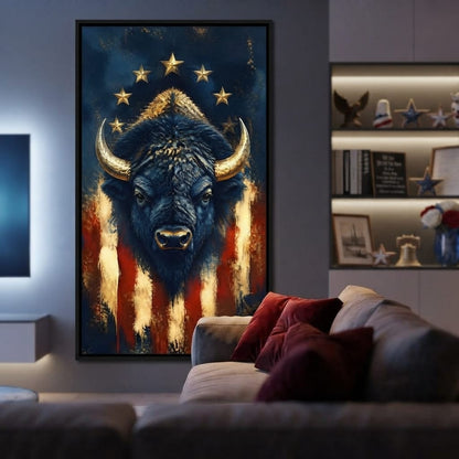Patriot of the Golden Plains Canvas Wall Art
