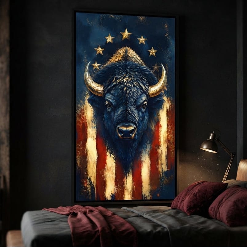 Patriot of the Golden Plains Canvas Wall Art