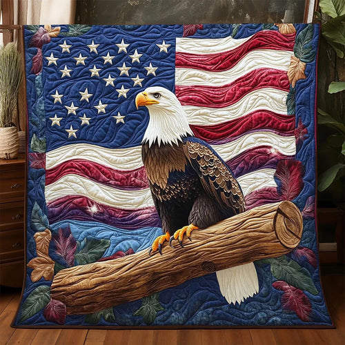 Patriotic Eagle Quilt Blanket