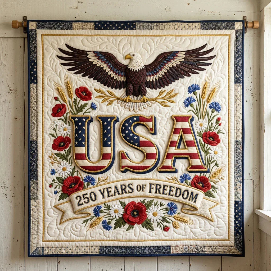 Patriotic Roses Usa Blanket Quilt Blanket