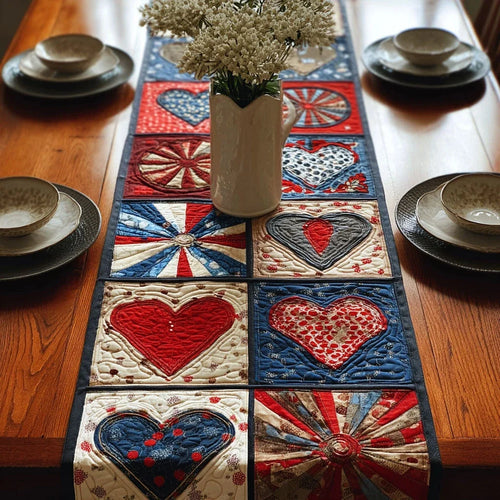 Patriotic Spirit Quilted Table Runner
