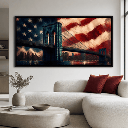 Patriotic Steel Span Canvas Wall Art