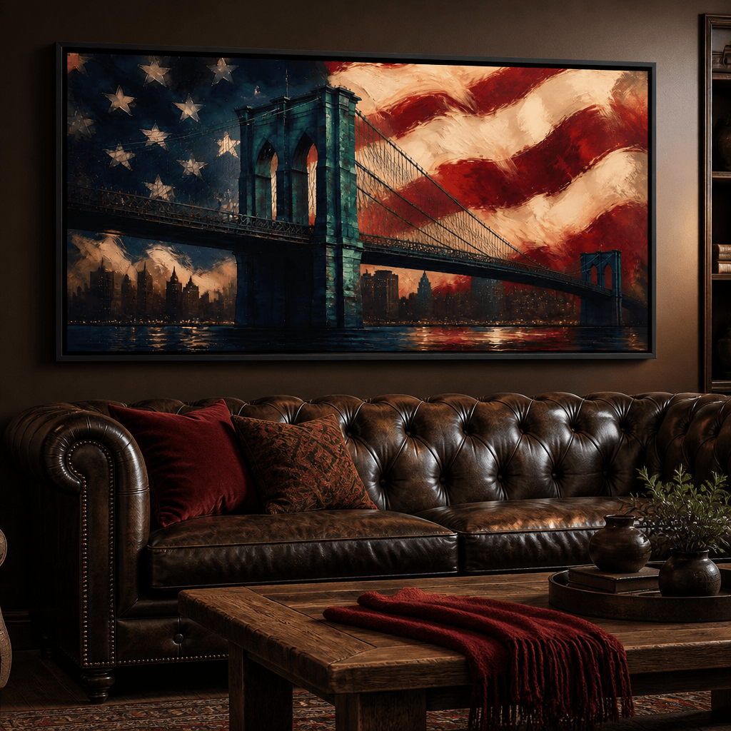 Patriotic Steel Span Canvas Wall Art