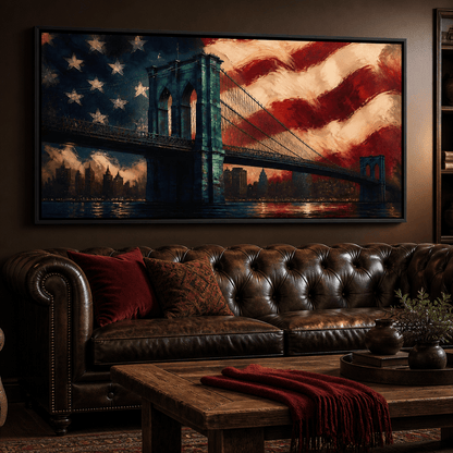 Patriotic Steel Span Canvas Wall Art