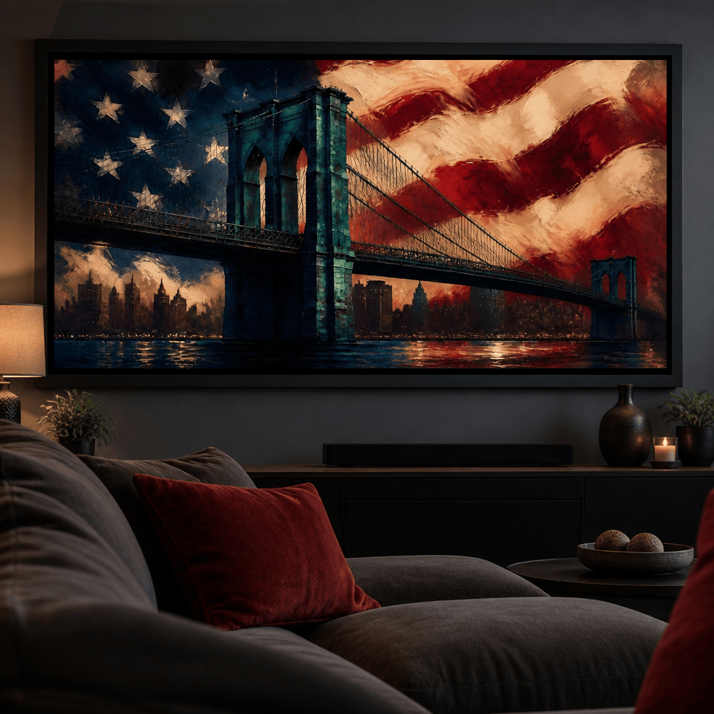 Patriotic Steel Span Canvas Wall Art