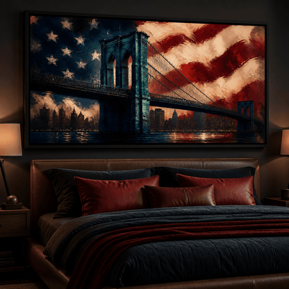 Patriotic Steel Span Canvas Wall Art