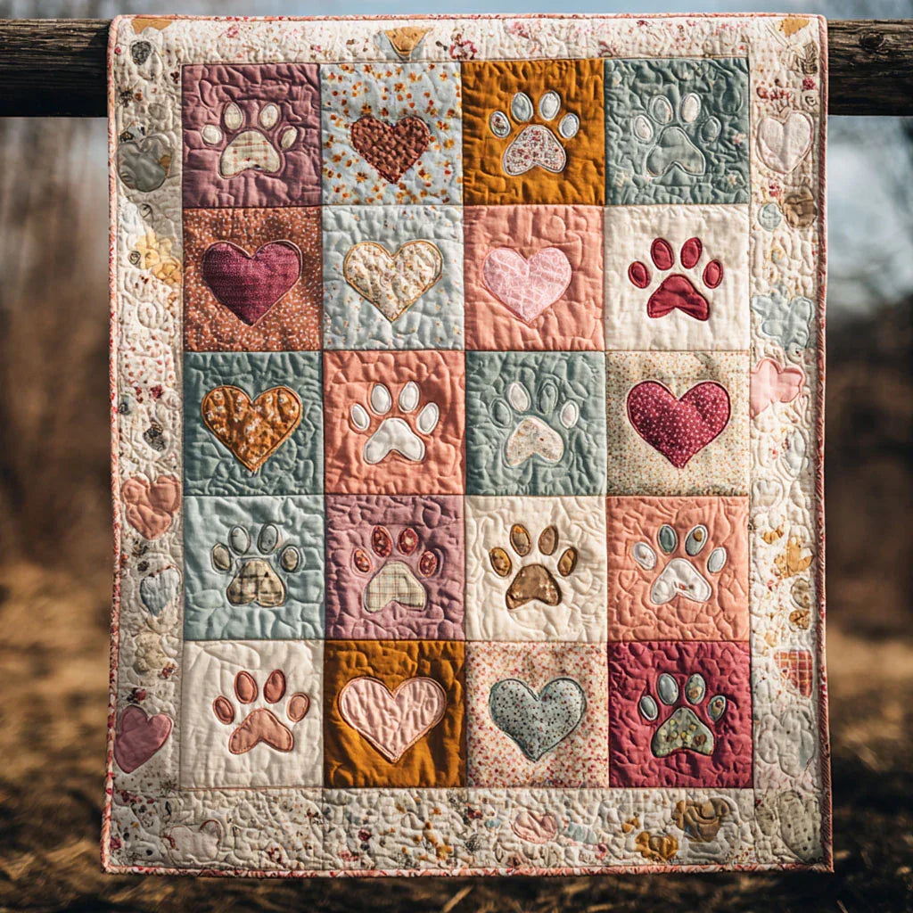 Paw Club Quilt Blanket - Quilted Blanket by Wild and Way