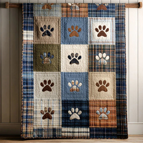 Paw Daily Quilt Blanket - Quilted Blanket by Wild and Way