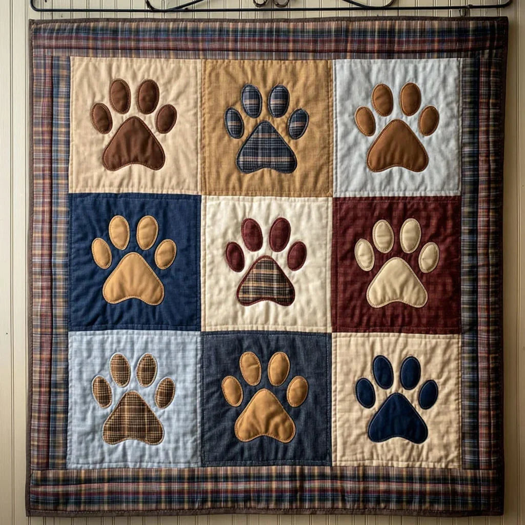 Paw Planet Quilt Blanket - Quilted Blanket by Wild and Way