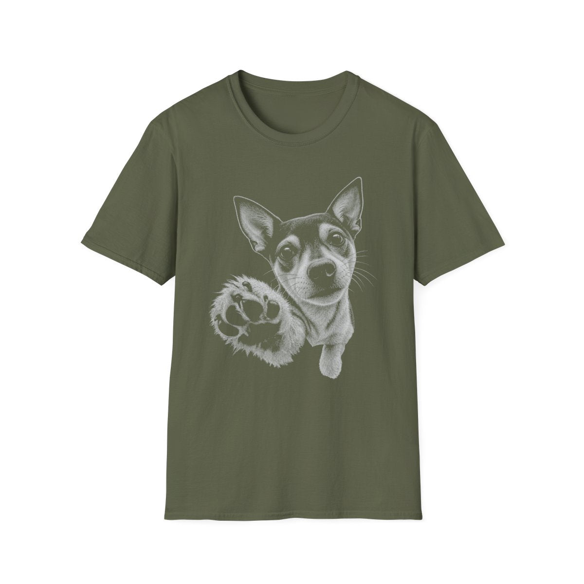 Paw Reach Rat Terrier Tee