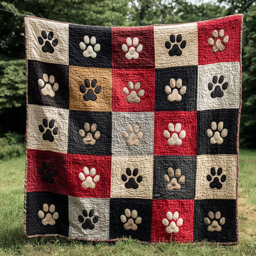 Paw Town Quilt Blanket - Quilted Blanket by Wild and Way