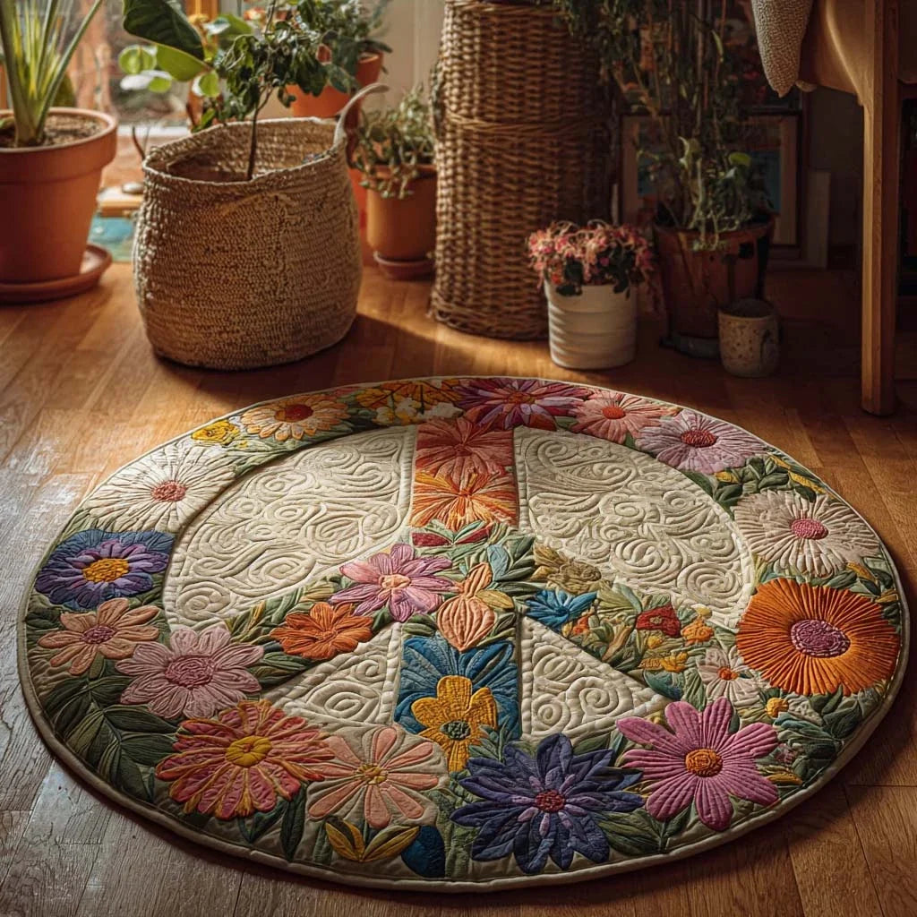 Peaceful Meadow Quilted Round Mat