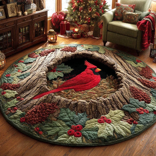 Peaceful Perch Quilted Round Mat