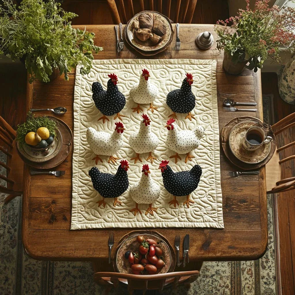 Peep Patch Quilted Table Topper