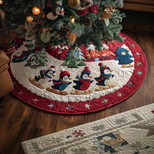 Penguin Home Christmas Quilted Tree Skirt