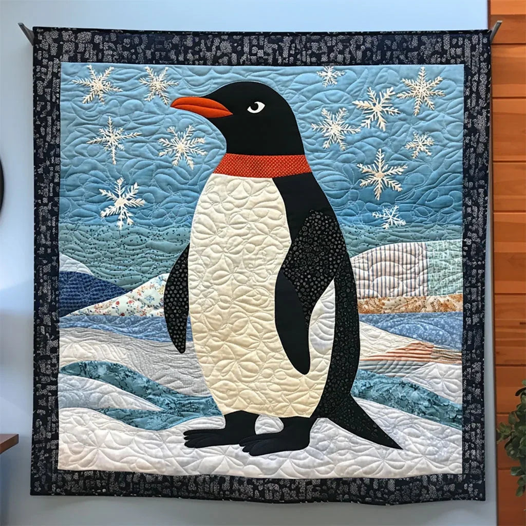 Penguin Peek Quilt Blanket