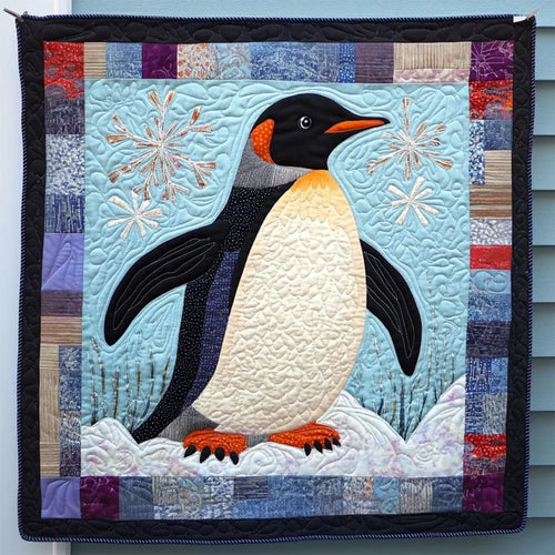 Penguin Peek Quilt Blanket