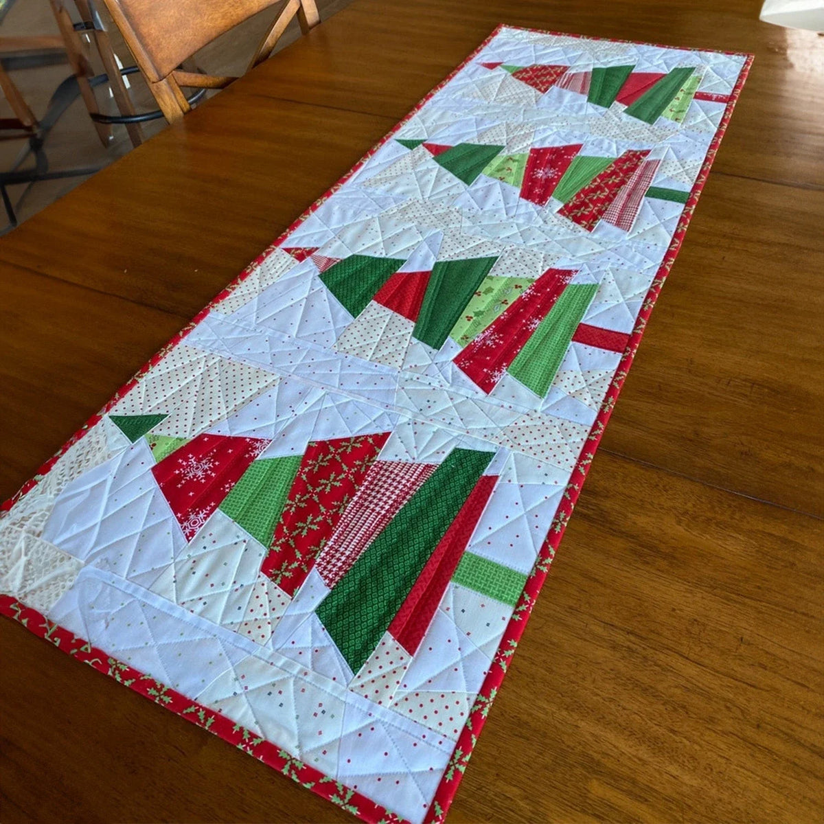 Peppermint Bliss Quilted Table Runner