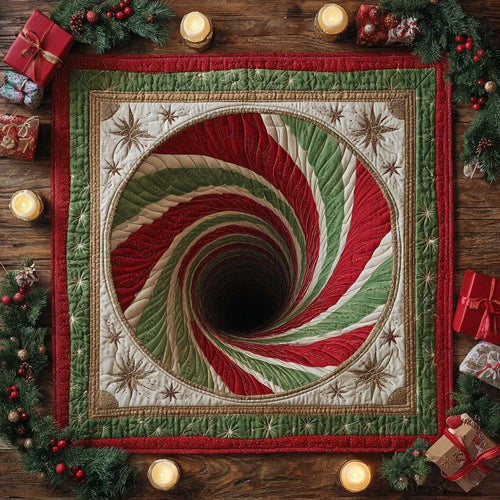 Peppermint Prism Quilted Table Topper