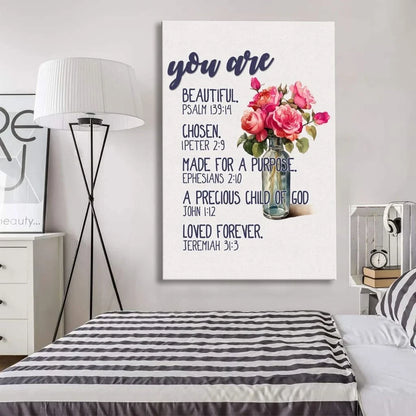you are who god says you are bible verses christian wall art canvas (view 4)