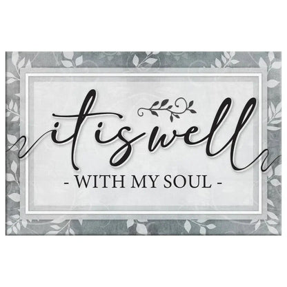 it is well with my soul modern christian wall art canvas (Landscape) (view 4)