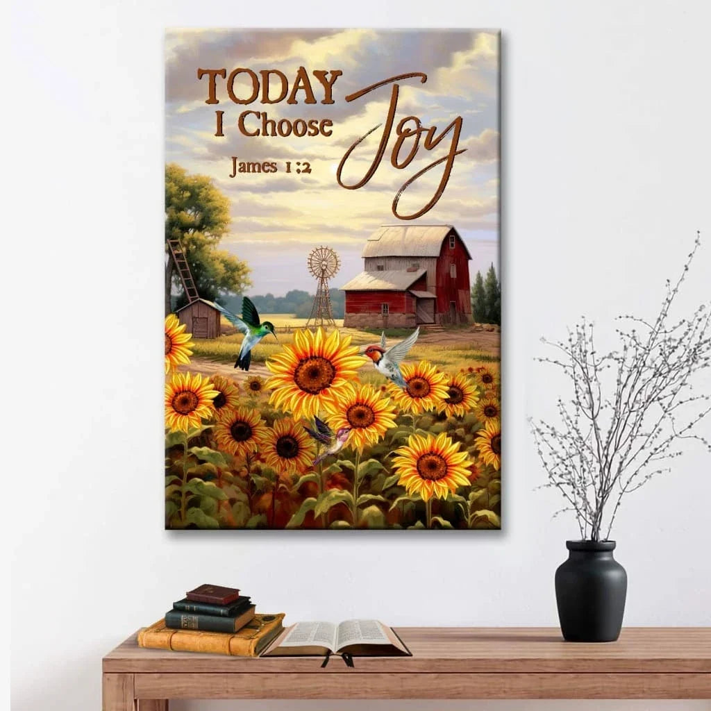 today i choose joy american farm james 1 2 wall art canvas (view 4)