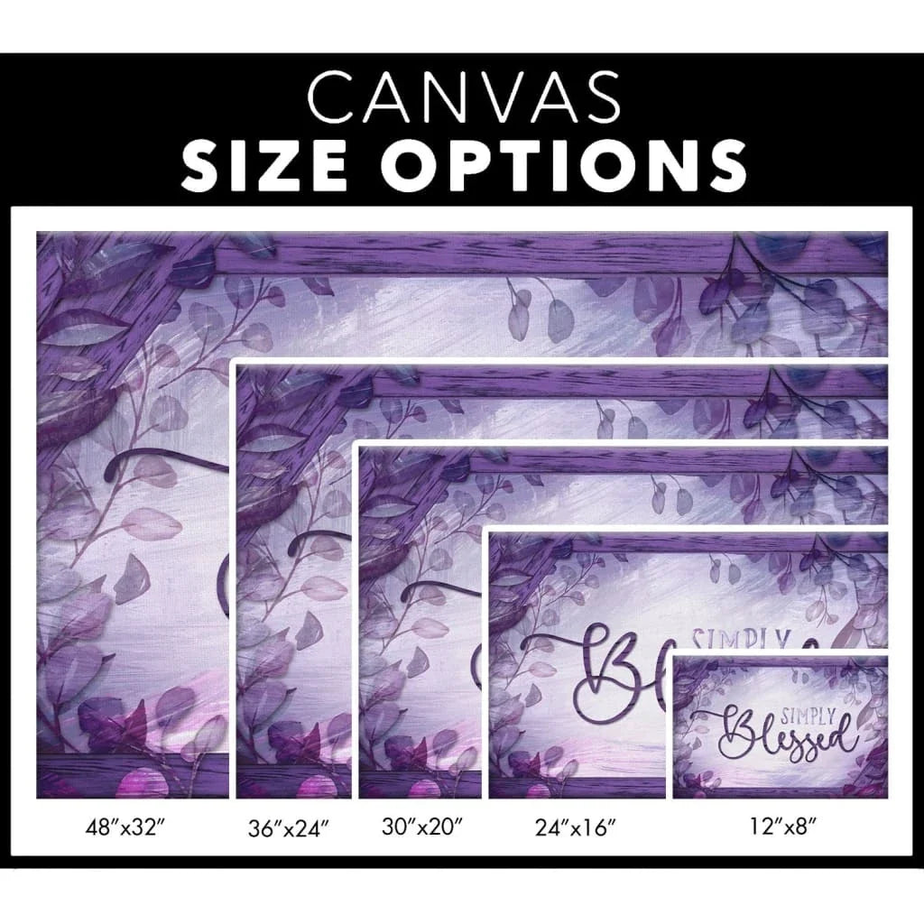 rustic simply blessed canvas wall art christian wall decor (Landscape) (view 5)