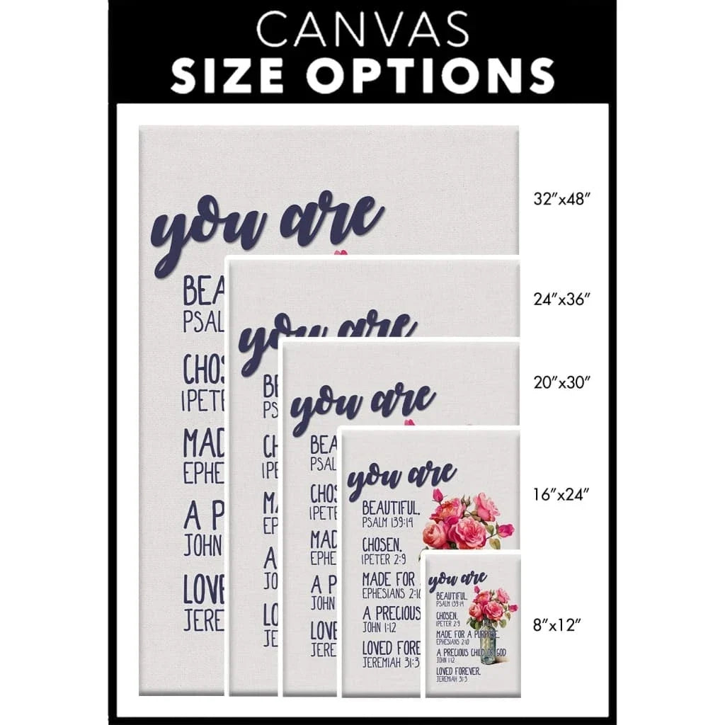 you are who god says you are bible verses christian wall art canvas (view 5)