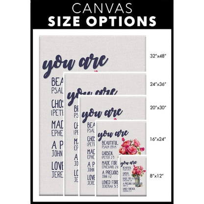 you are who god says you are bible verses christian wall art canvas (view 5)