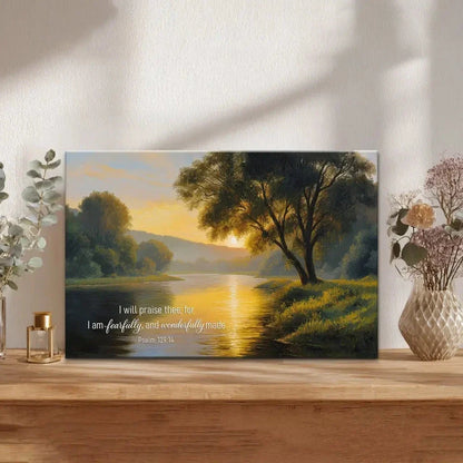 psalm 139 14 i am fearfully and wonderfully made wall art canvas (Landscape) (view 6)