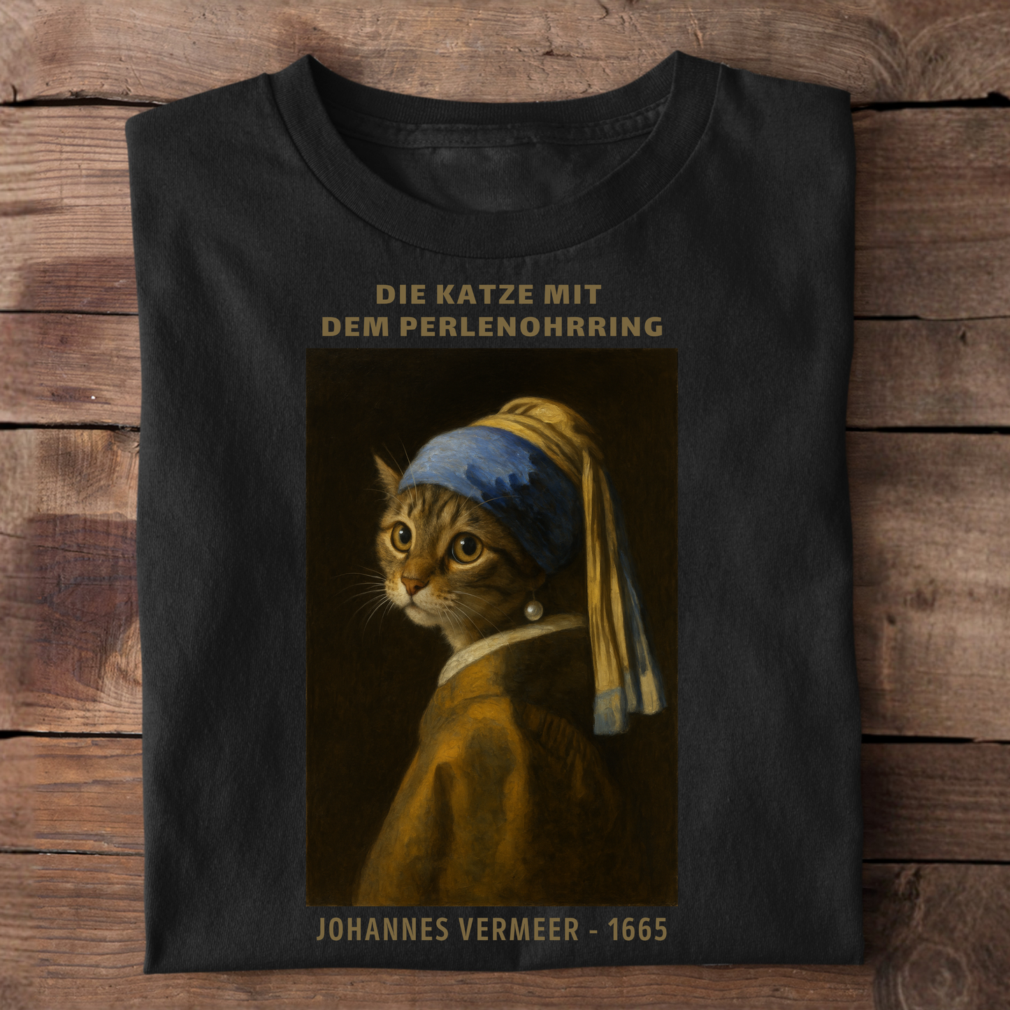 Die Katze mit dem Perlenohrring - Unisex T-Shirt